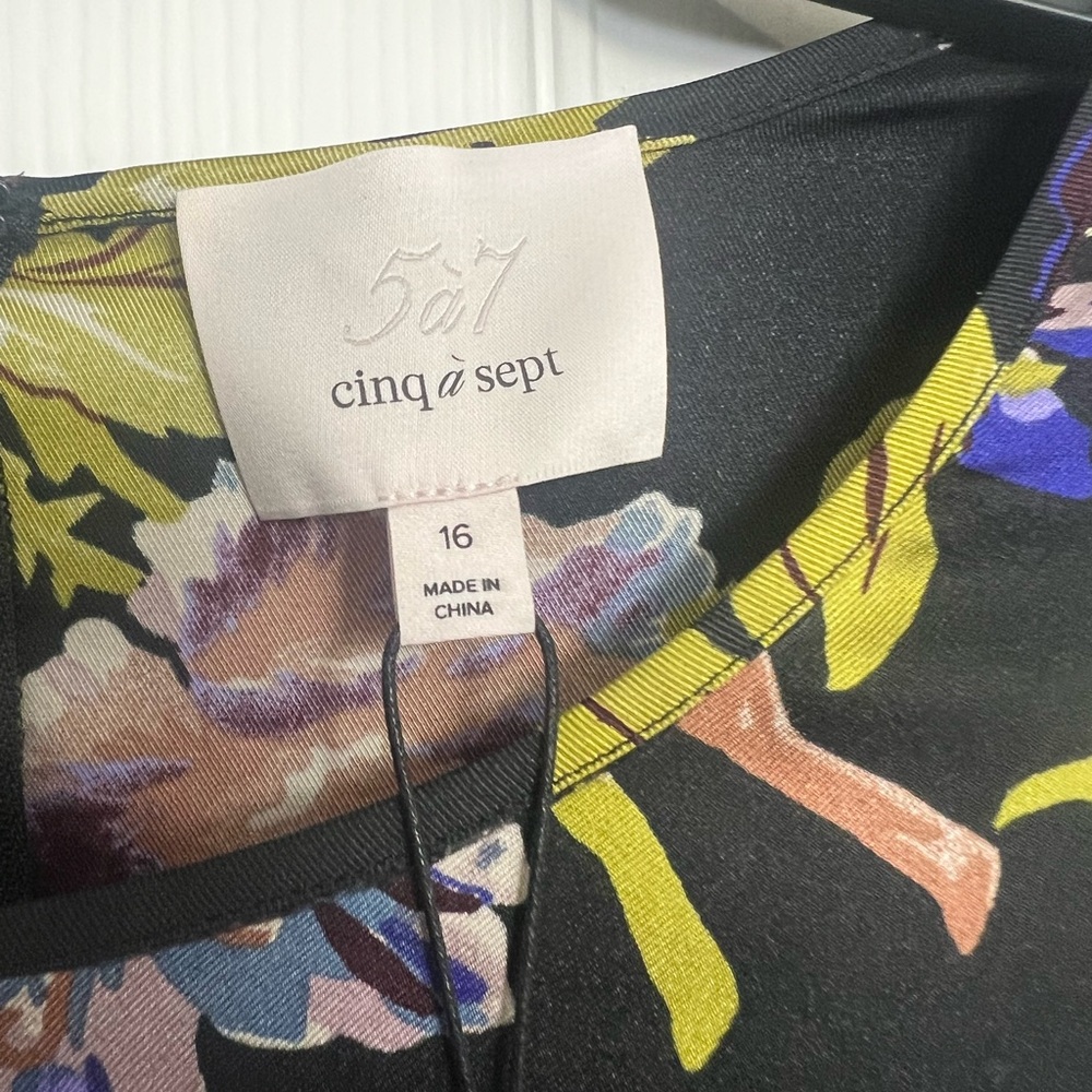NWT | Cinq à Sept Alice Floral Twill Minidress | SZ 16 - Picture 3 of 5